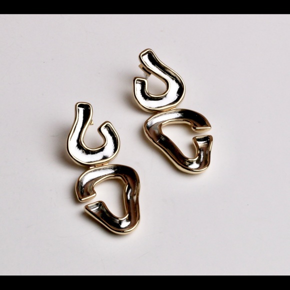 Alexis Bittar Two Tone Sculptural Drop Earrings - Picture 3 of 6